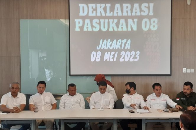 
 DETIK.COM : Relawan Pasukan 08 Deklarasi Dukung Prabowo Capres 2024