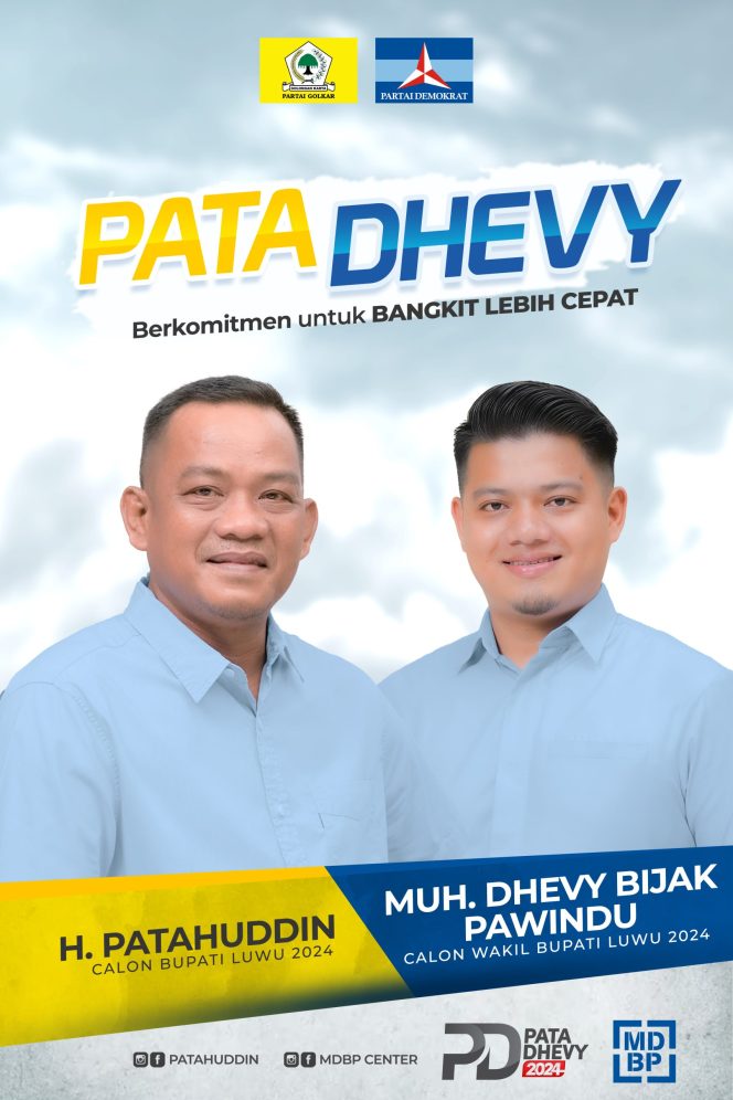 
 “Patahudin-Dhevy: Harapan Baru Luwu, Pilih Pemimpin yang Peduli Rakyat!”