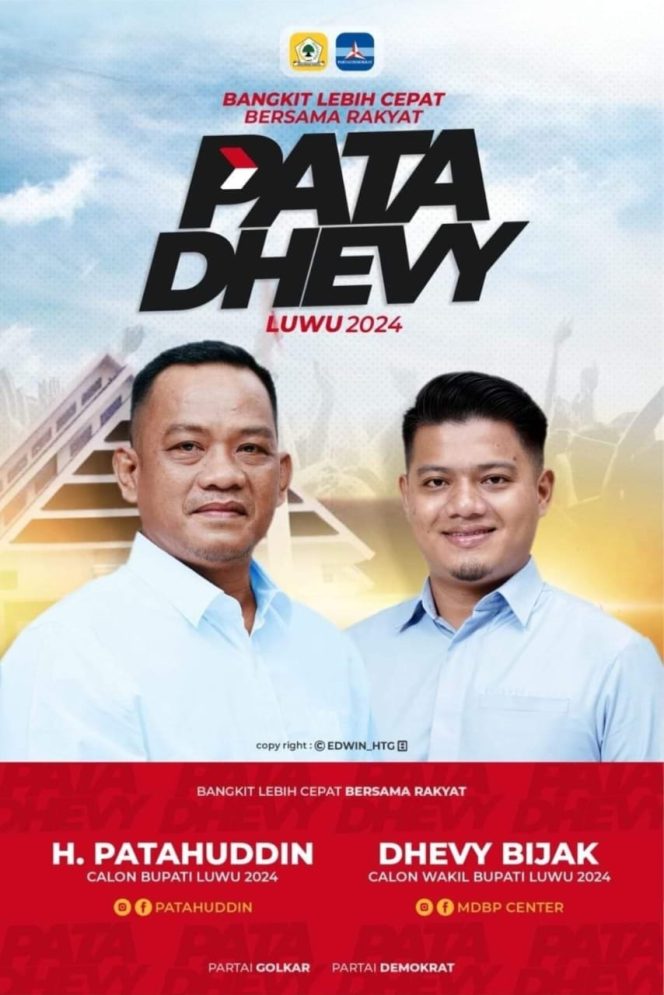 
 Membawa 80 Simpul Relawan Nasional, Pasukan 08 Dukung Pasangan Bupati Luwu H. Patahuddin dan Devy Bijak Memimpin Kabupaten Luwu