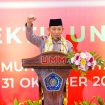 Kapolri Jenderal Listyo Sigit Prabowo memberikan sambutan sekaligus menutup acara Tanwir ke-XXXIII IMM di UMM Dome, Malang, Jawa Timur (Jatim), Jumat, 31 Oktober 2025