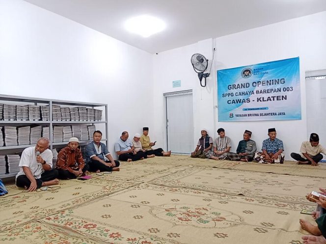 
 SPPG Cayaha Barepan gelar doa bersama untuk persiapan launching Senin pekan depan (Foto : Jati).